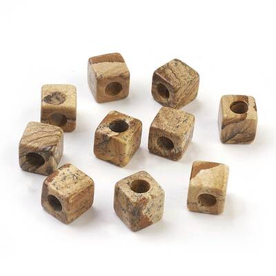 Natural Picture Jasper European Beads