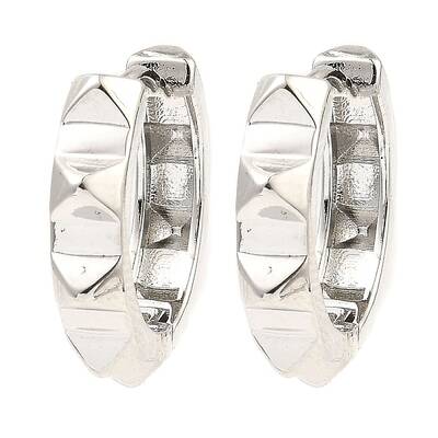 Brass Spike Hoop Earrings