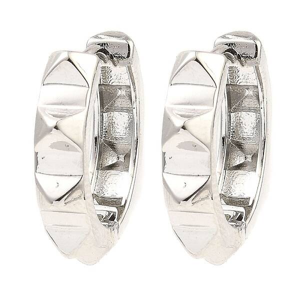 Brass Spike Hoop Earrings