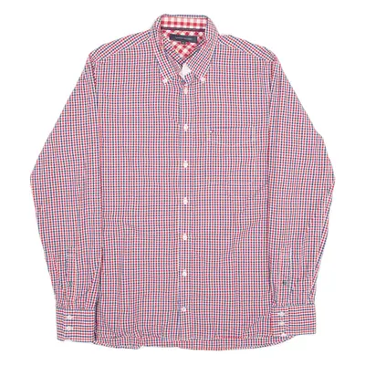 TOMMY HILFIGER Shirt Red Gingham Long Sleeve Mens M