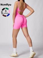 2024 New Arrival Fashion Workout Jumpsuit Sexy One Piece Sling Adjustable Fitness Sports Yoga Jumpsuit For Women Yoga Rompers