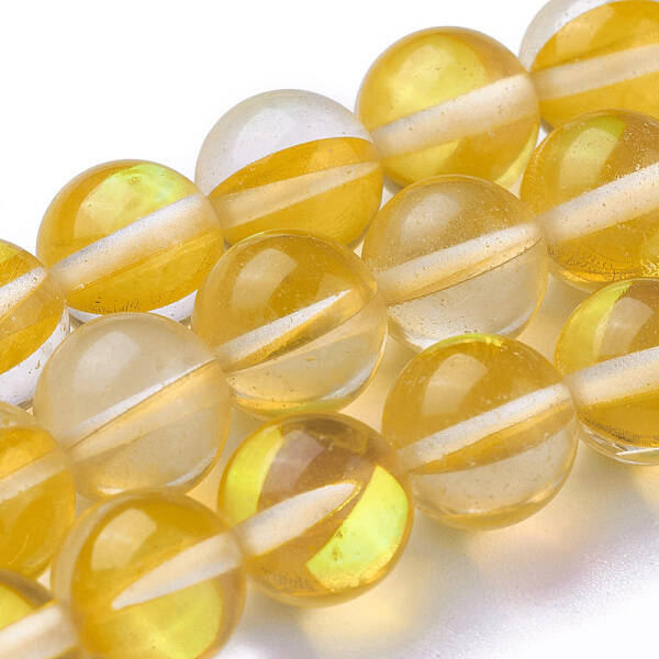Synthetic Moonstone Beads Strands