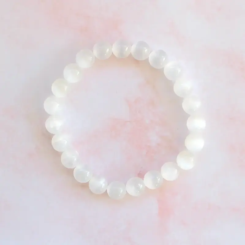 Tanzanian Selenite Natural Crystal Bracelet