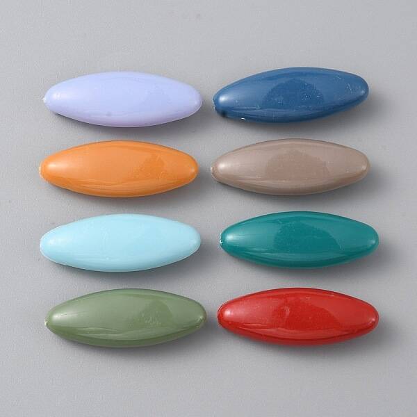 8Pcs Plastic Oval Brooch Pins