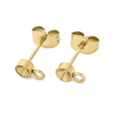304 Stainless Steel Stud Earring Findings