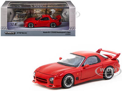 Mazda RX-7 (FD3S) Mazdaspeed A-Spec RHD (Right Hand Drive) PRIX-ESDER Red Global64 Series 1/64 Diecast Model by Tarmac Works