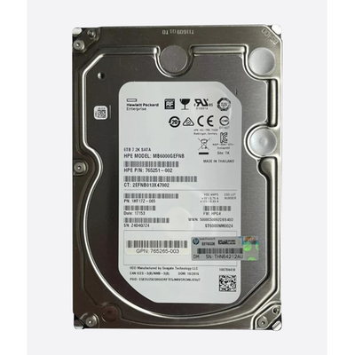 MB6000GEFNB HP 6TB 7200RPM SATA 6GB/s Hot-Pluggable 3.5-Inch LPc Hard Drive for ProLiant Gen8/Gen9/Gen10/Gen10+/Gen11 Servers