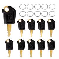 10 PCS CAT Loaders Excavators Keys CAT Heavy Equipment Ignition Key with 10 Key Chains Lock Industrial