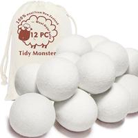Wool Dryer Balls Natural Fabric Softener, Reusable, Reduces Clothing Wrinkles The Large Dryer Ball Plastic Balls and Liquid S...