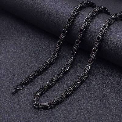 Stainless Steel Byzantine Chains Necklaces for Men