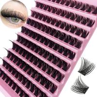 Natural Look Cluster Lashes, 120pcs/pack 8-16mm Individual False Eyelashes, Fluffy Cluster Lashes for Women and Girls Eye Mak...