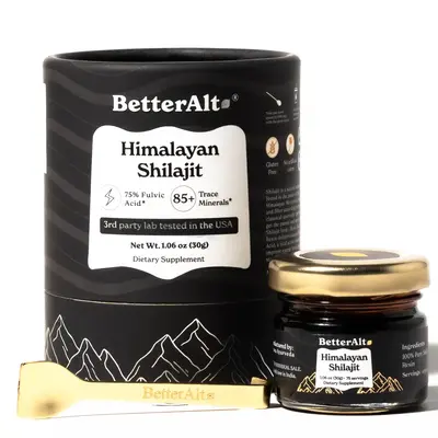 BetterAlt Pure Himalayan Shilajit Resin | Himalayan Superfood | Lab-Tested for Purity | Helps Build Energy Levels | 75 Servin...