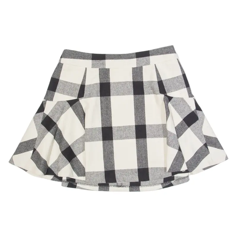 BANANA REPUBLIC Womens Pleated Skirt Black Short Wool Check UK 8