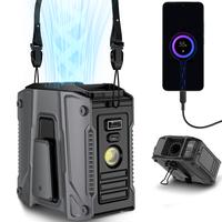 Father's Day Gifts-FrSara Waist Fan, 8000mAh PowerBank, Portable Fan, with Metal Clip, High Speed ​​Fan, Cooling Fan that...
