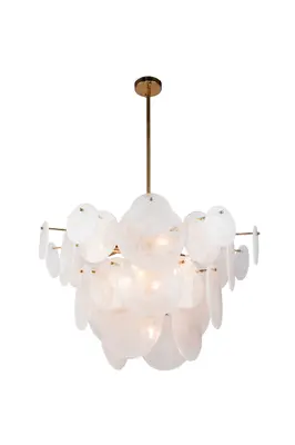 White Glass Discs Chandelier | Liang and Eimil Adagio