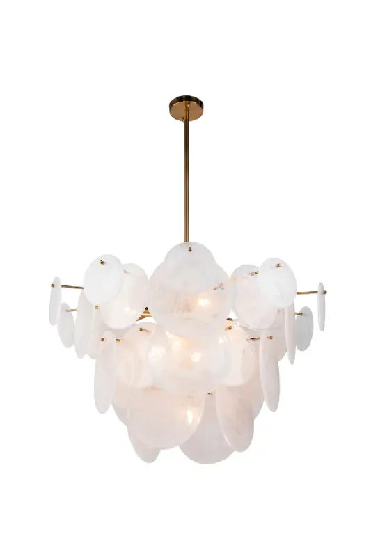 White Glass Discs Chandelier | Liang and Eimil Adagio