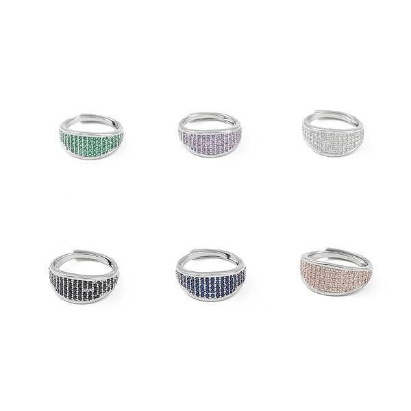 Cubic Zirconia Adjustable Ring