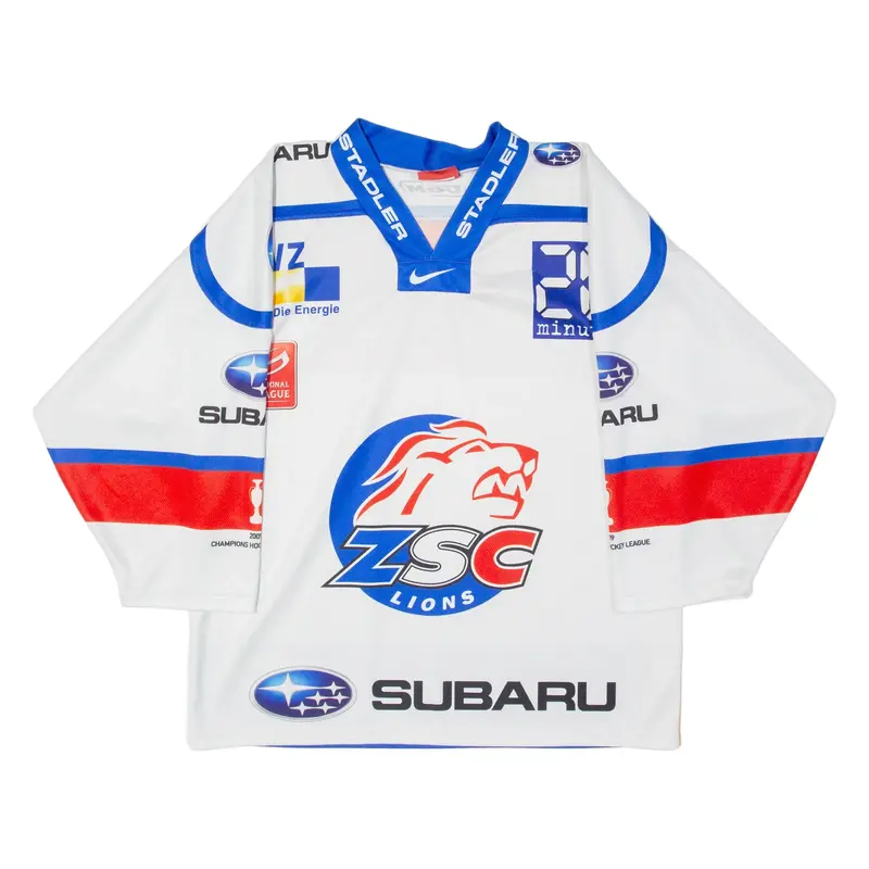 Zsc Lions Mens Jersey White Long Sleeve USA V-Neck L
