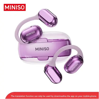 MINISO Wireless Ear-hook Headphone, Rechargeable Earphone with HiFi Sound, Long Battery Time Earphone Compatible with All Sm...