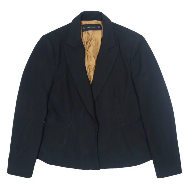 ZARA BASIC Blazer Jacket Black Womens L