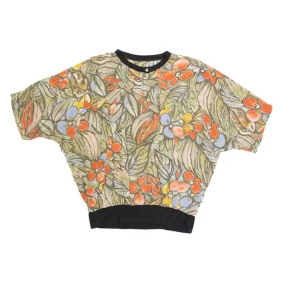 Womens Printed Top Green Floral XL