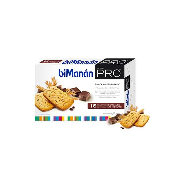 Bimanán Pro Cereal Biscuits With Chocolate Nuggets 16 Pieces