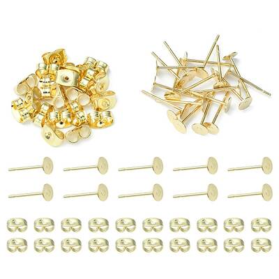 20Pcs 304 Stainless Steel Stud Earring Findings