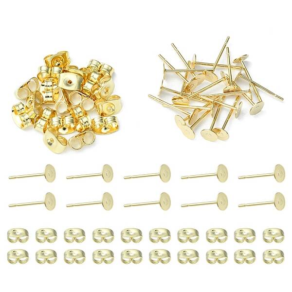 20Pcs 304 Stainless Steel Stud Earring Findings