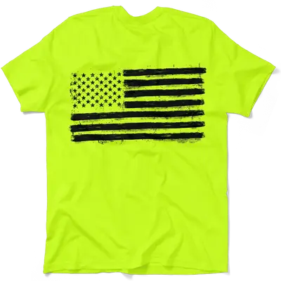 Old Glory - Safety Yellow Hi-Vis Pocket T-Shirt