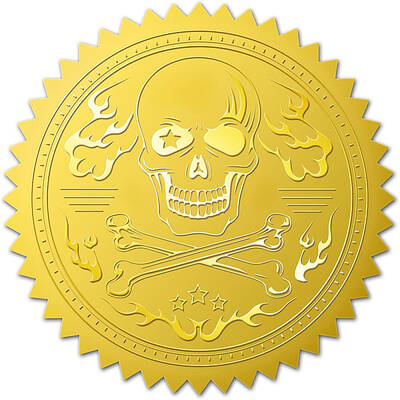 Self Adhesive Gold Foil Embossed Stickers