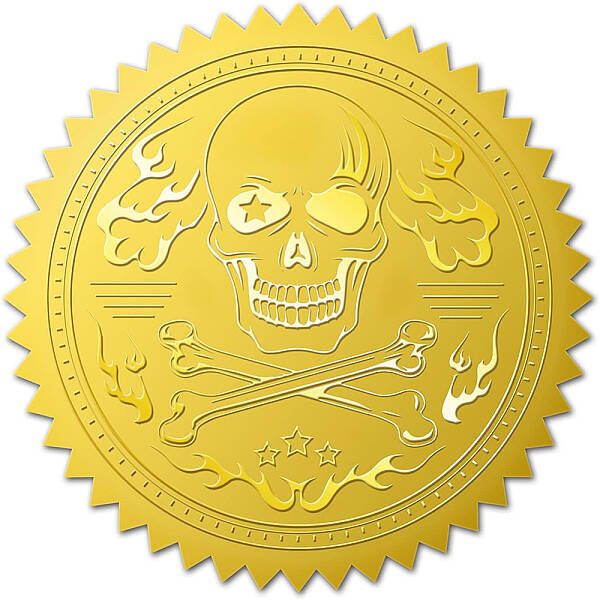 Self Adhesive Gold Foil Embossed Stickers
