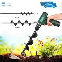 Auger drill bit Set for Garden Planting Heavy Duty Bulb plant Planter Tool 3/8 Inch Hex Shank Drill Attachment Lawn Flower Be...