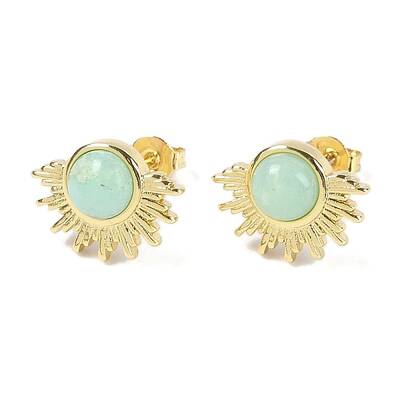 Natural Jade Stud Earrings