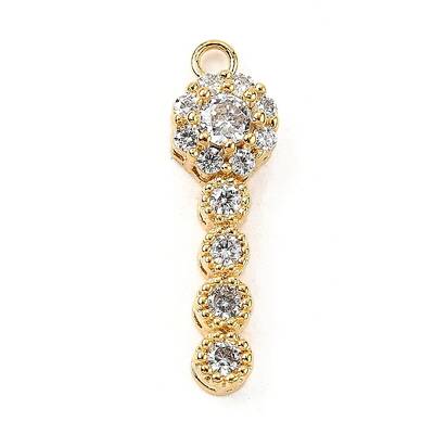 Brass Micro Pave Cubic Zirconia Pendants