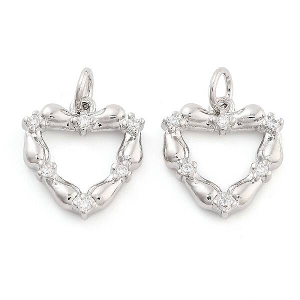 Rack Plating Brass & Cubic Zirconia Pendants