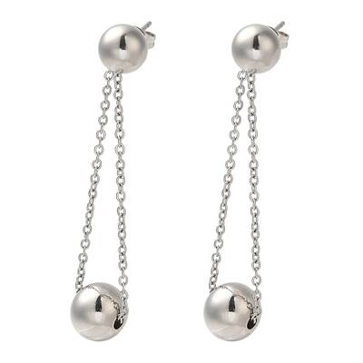 Non-Tarnish 304 Stainless Steel Stud Dangle Earrings