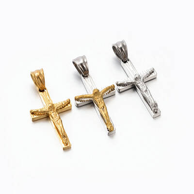 Easter Theme Men's 201 Stainless Steel Crucifix Cross Pendants