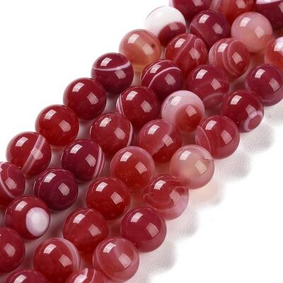 Natural Striped Agate/Banded Agate Beads Strands