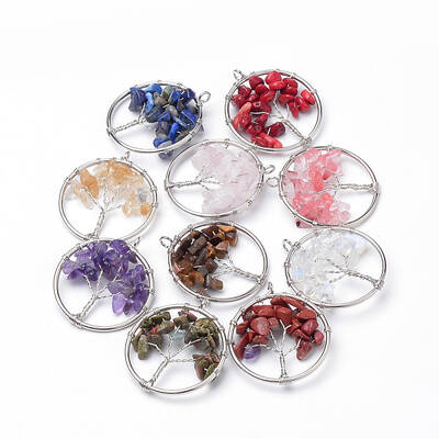 Natural & Synthetic Mixed Stone Pendants