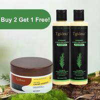 Buy 2 Get 1 Free! Tgideas RosemaryShampoo + Caviar Hair Mask - BoostHair Growth, Control Oil & Dandruff,Soothe Scalp lritatio...