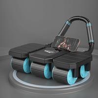 6 Wheel 8 Support Abdominal Muscle Training Roller, Automatic Rebound Abdominal Wheel Roller, Home Gym Abdominal Muscle Machi...