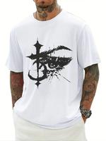 Y2K Style Printed T-Shirt, Men's T-Shirt, 100% Cotton - Comfortable and Active Summer Street Style Short Sleeve T-Shirt, Cool...