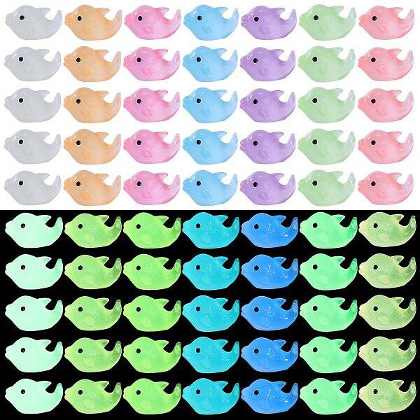 70Pcs 7 Colors Luminous Resin Home Display Decorations