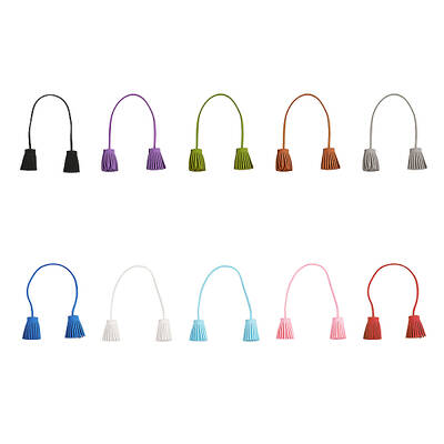 10Pcs 10 Colors Double-end Flocking Tassels Pendant