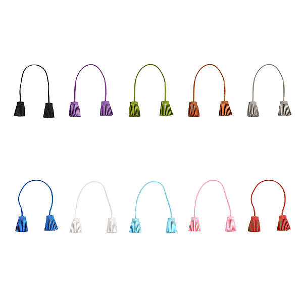 10Pcs 10 Colors Double-end Flocking Tassels Pendant