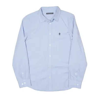 FRENCH CONNECTION Plain Shirt Blue Long Sleeve Mens M