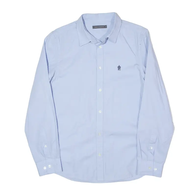 FRENCH CONNECTION Plain Shirt Blue Long Sleeve Mens M