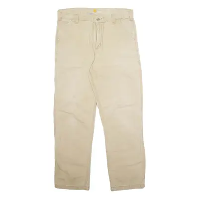 CARHARTT Cargo Mens Trousers Beige Relaxed Straight W36 L32