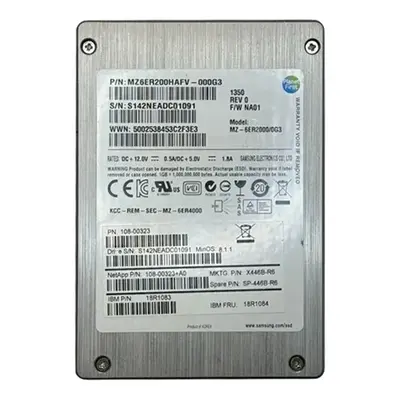 X446B-R6 NetApp 200GB SAS 6Gb/s 2.5-Inch Solid State Drive