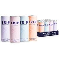TRIP Mindful Blends - Variety Pack - Sparkling Beverage with Magnesium, Ashwagandha, Lion's Mane & L-Theanine - Low Calorie &...